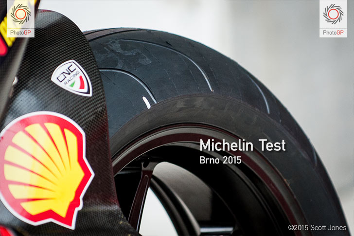 Brno Michelin Test 2015 Ducati Intermediate rear